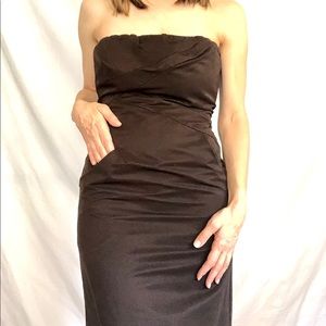 The Limited strapless brown dress Y2K 90s Vintage